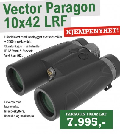 Vector Paragon 10x42 Rangefinder Håndkikkert LRF